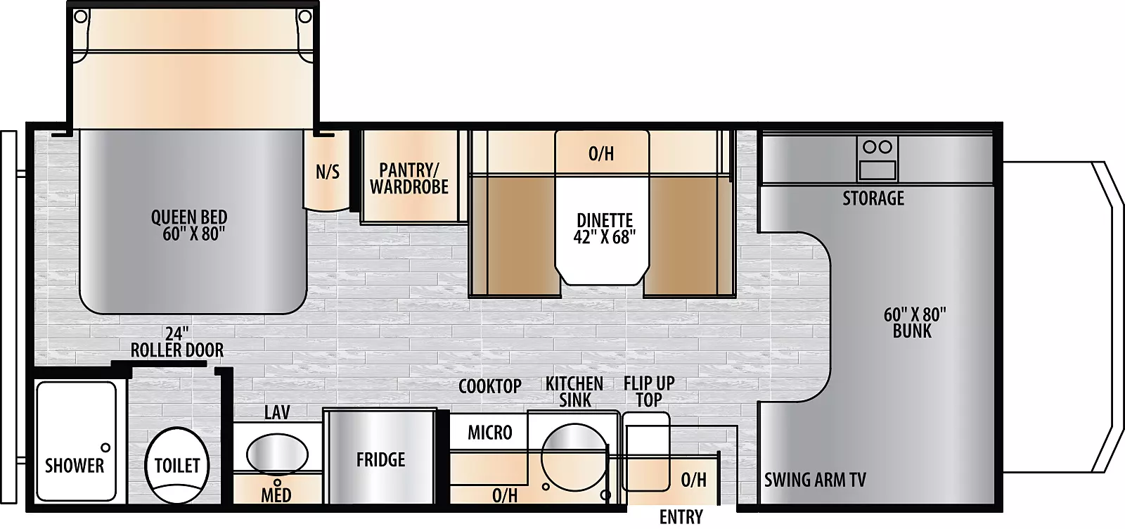 2024 EAST TO WEST RV ENTRADA 2200S-E450*23, , floor-plans-day image number 0